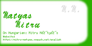 matyas mitru business card